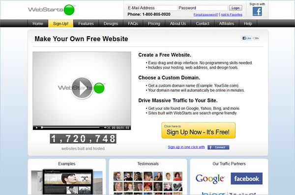 webstarts免费网站建设者
