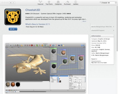 05_app_cheetah_3d 排名前20位的Mac App Store应用程序平面设计师。