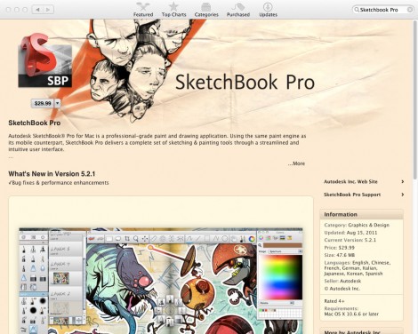 07_app_sketchbook_pro 排名前20位的Mac App Store应用程序平面设计师。