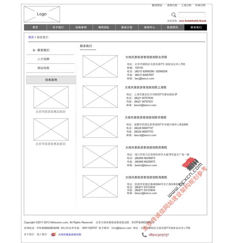 网站策划页面专题-联系我们