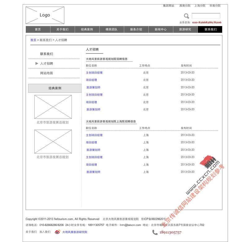 网站规划专题-联系我们-人才招聘